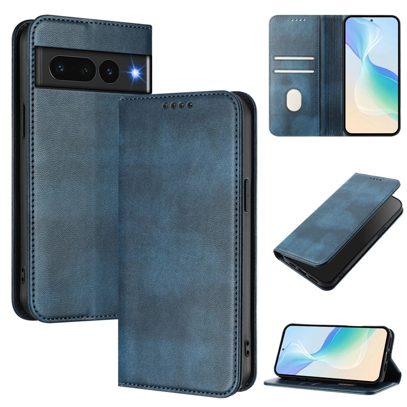 

Pop For Google Pixel 8A 7A 6A Cover Leather Magnetic Cover For Google Pixel 8a 7a 6a Pixel8 Pro 7 6 Pro Flip Stand Phone Case Fu