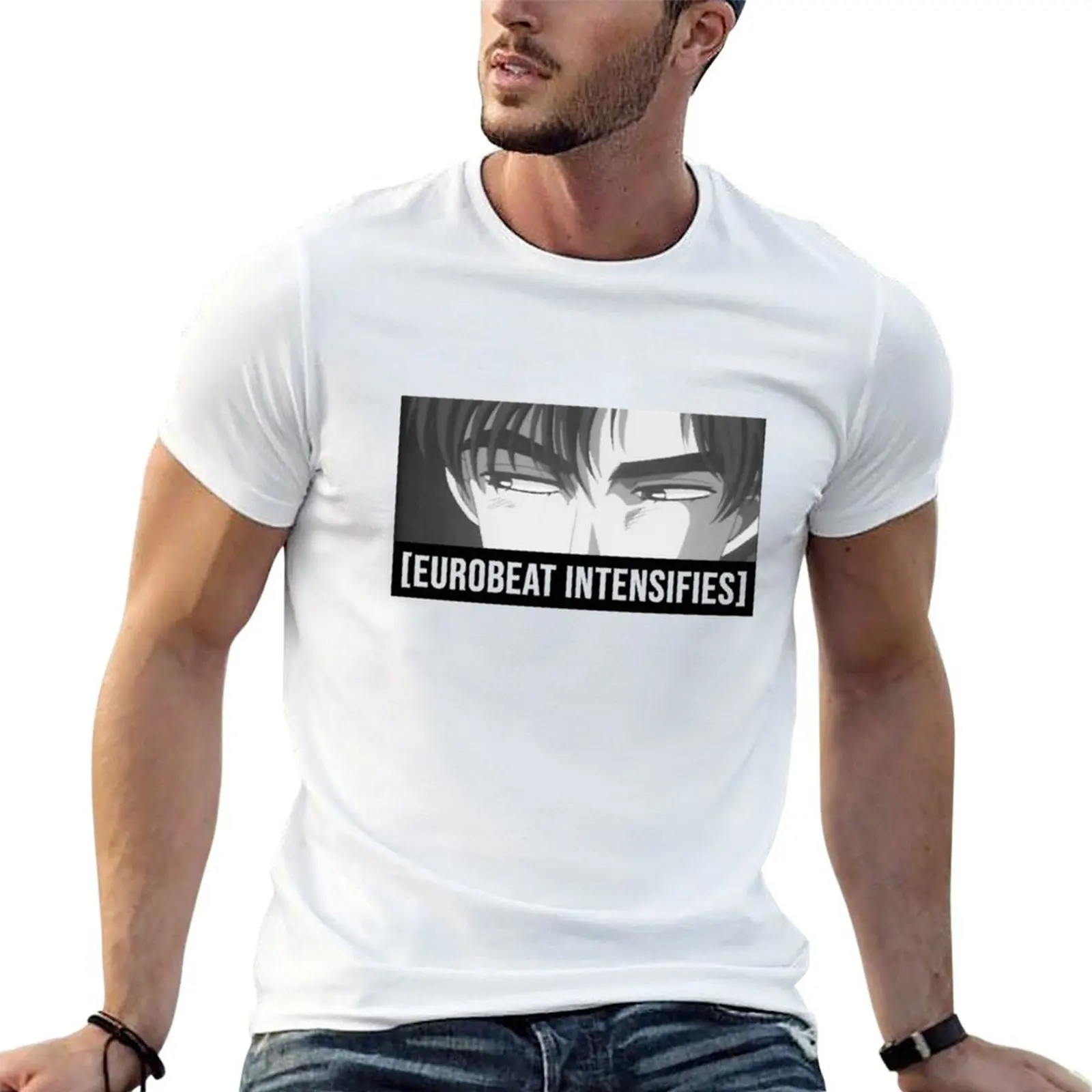 Eurobeat Intensifies T-Shirt Fashion Casual Short Sleeve Top