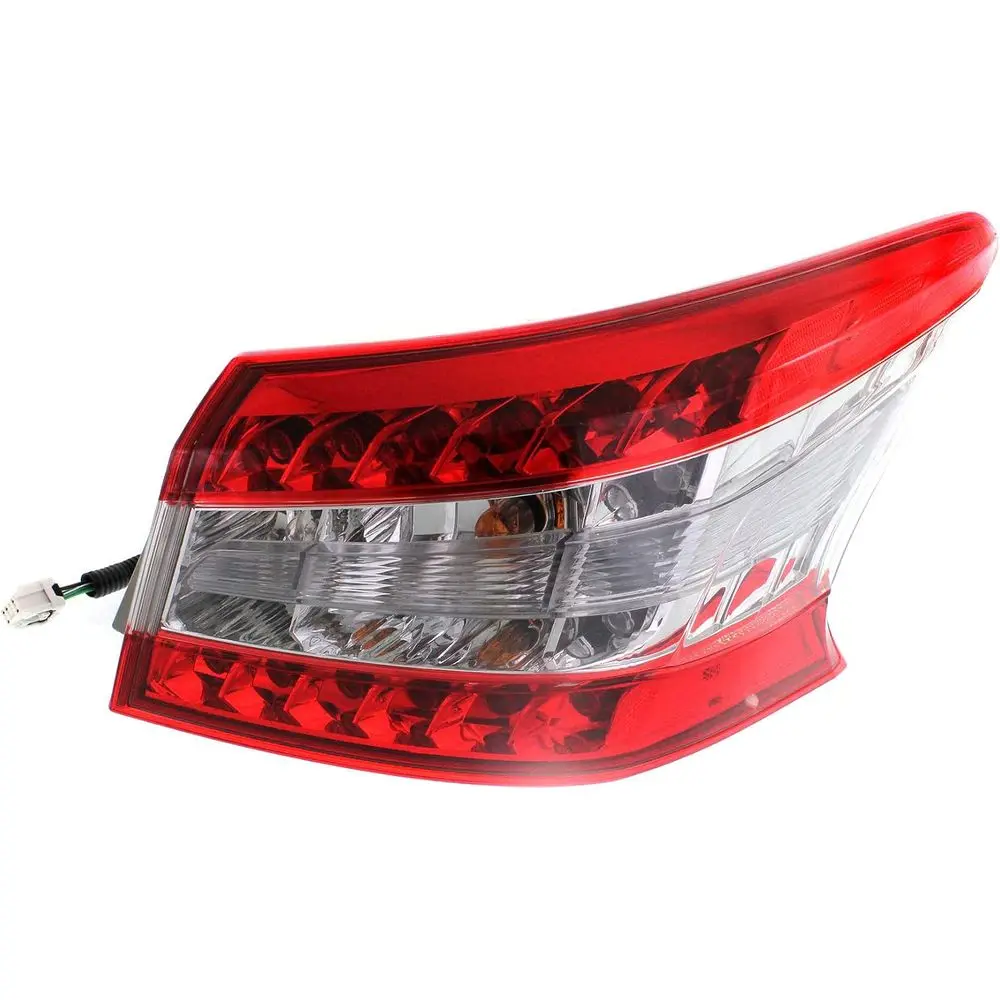 Tail Light Assembly For Nissan Sentra 2013-2015 Body Mounts Halogen with Bulb, Passenger Side Outer NI2805100