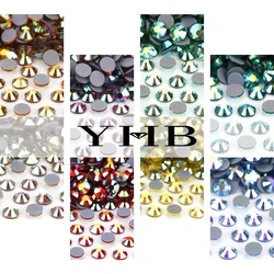 YHB 101-178AB strass Hotfix Flatback galvanici di cristallo di alta qualità per scarpe borse decorazione dell'indumento fai da te