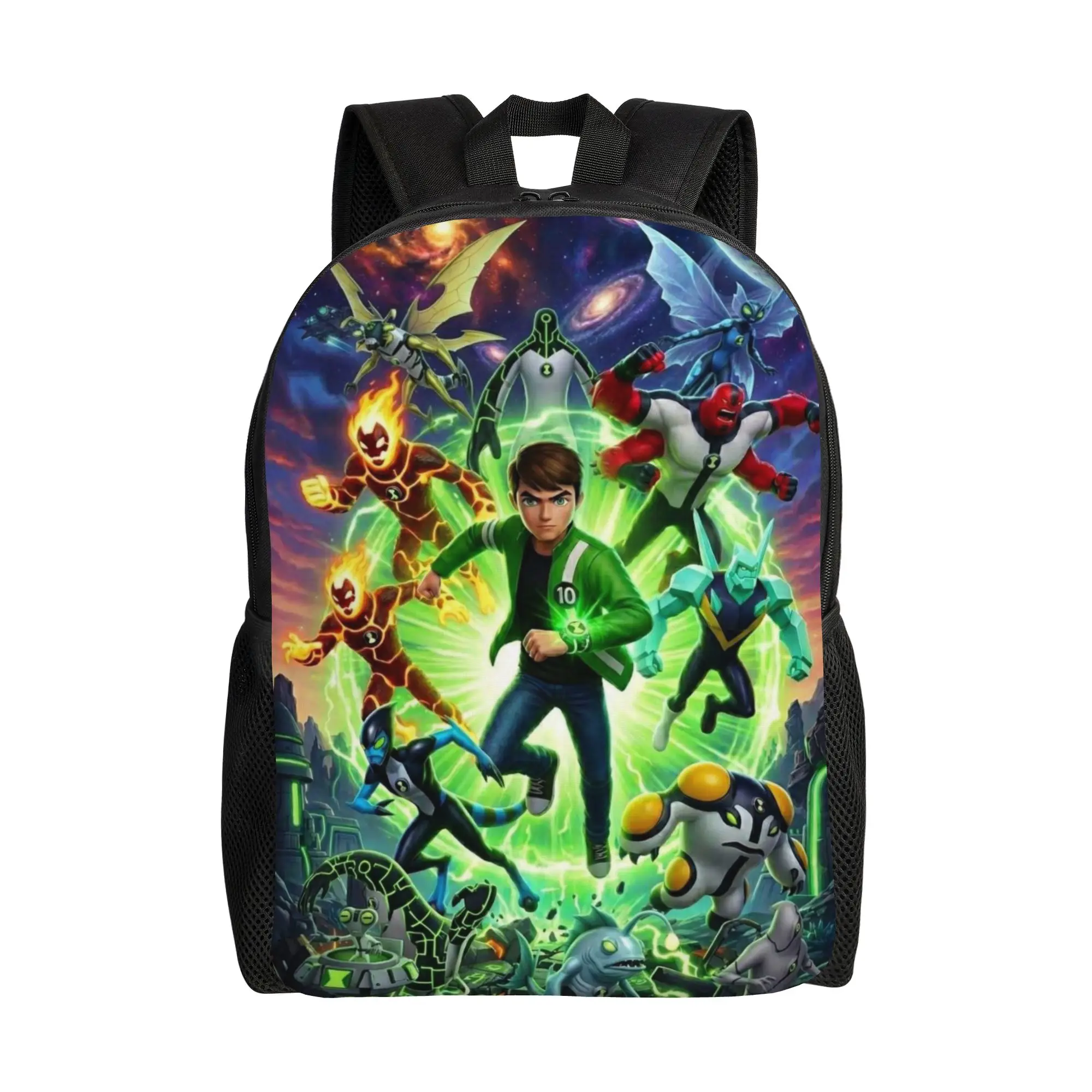 Ben 10 College Bag Back to school season Ben10 Cosmic Alien Team Poster  Solid Backpack
