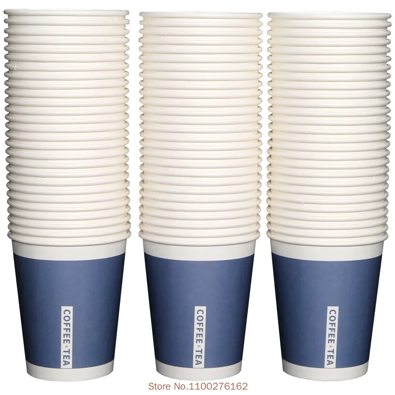 

100pcs/pack 250ml Paper Cup Customization Disposable Paper Cup Coffe Cup Hot Drinking Cup Party Cups Supplies