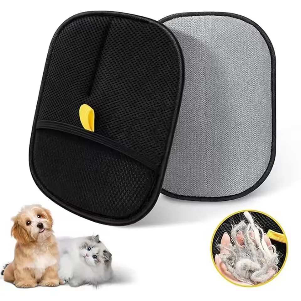 

Pet Grooming Gloves Cats Hair Brush Pet Removal Gloves Dual Brush Efficient Cat Cleaning Tool Hair Stripping Cleaning Tool