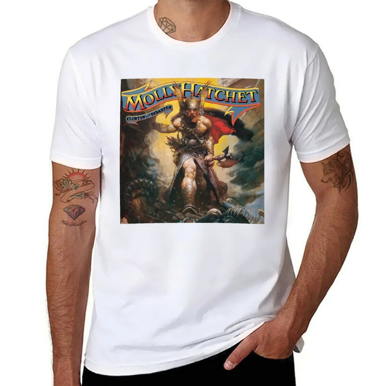 

Album Flirtin&x27; With Disaster by Molly Hatchet Classic T-Shirt Work Comfort T-Shirt for Men