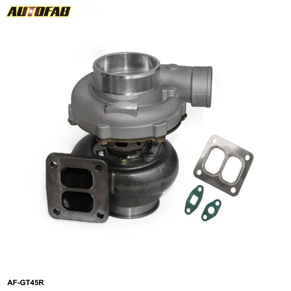 AUTOFAB - GT45R Turbocharger A/R .70 rear A/R 1.00 T4 twin scroll 4" V-band oil Cooler AF-GT45R