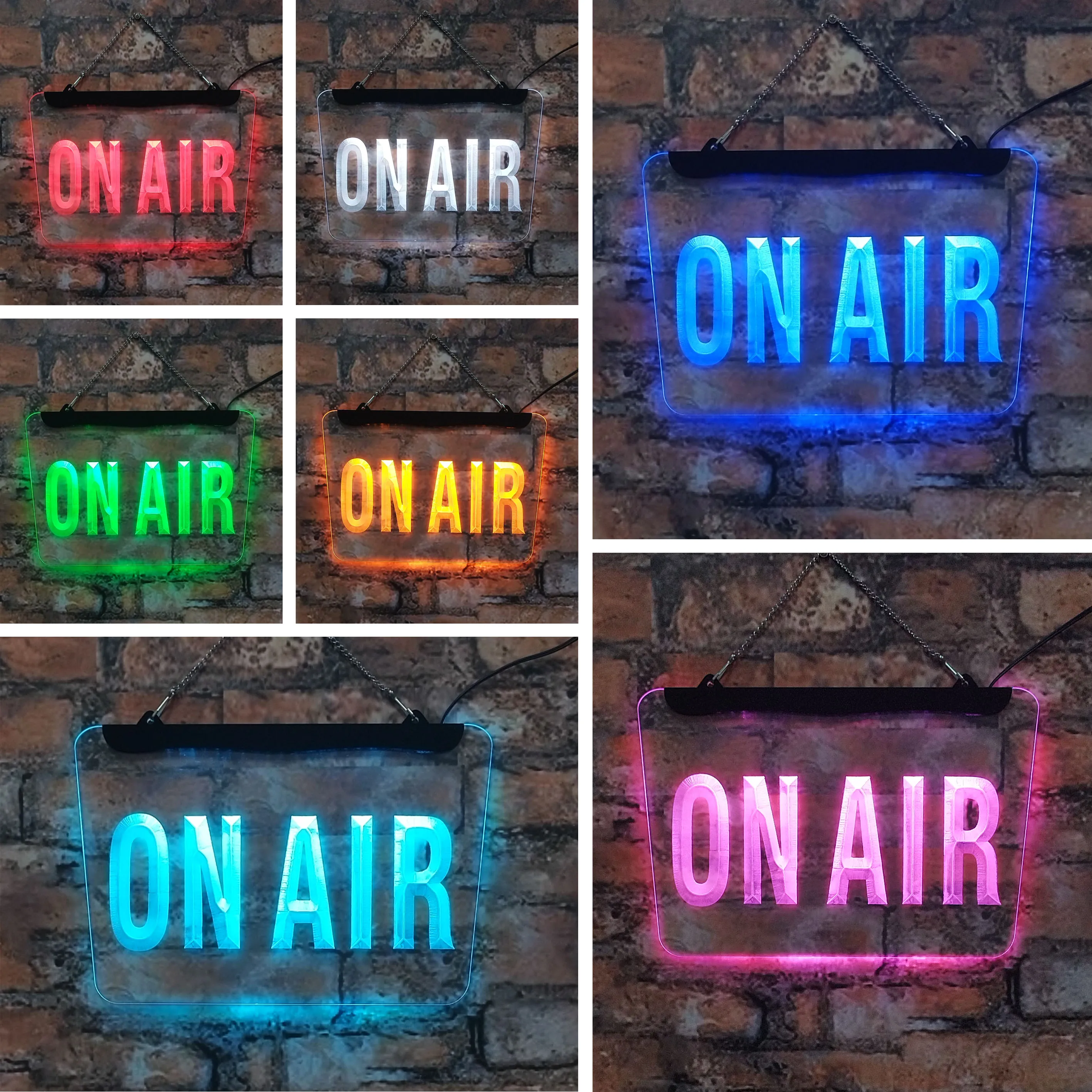 On Air Music Studio Training Neon sign Acrylic board engraving Home decoration Interior Wall Art Red 20*30 for room store party