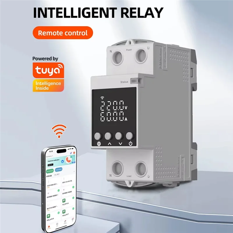 

【Must-Haves】Tuya Wi-Fi реле ЖК-дисплей Регулируемая защита от перенапряжения, пониженного напряжения и перегрузки по току Интеллектуальный переключатель Дистанционный контракт