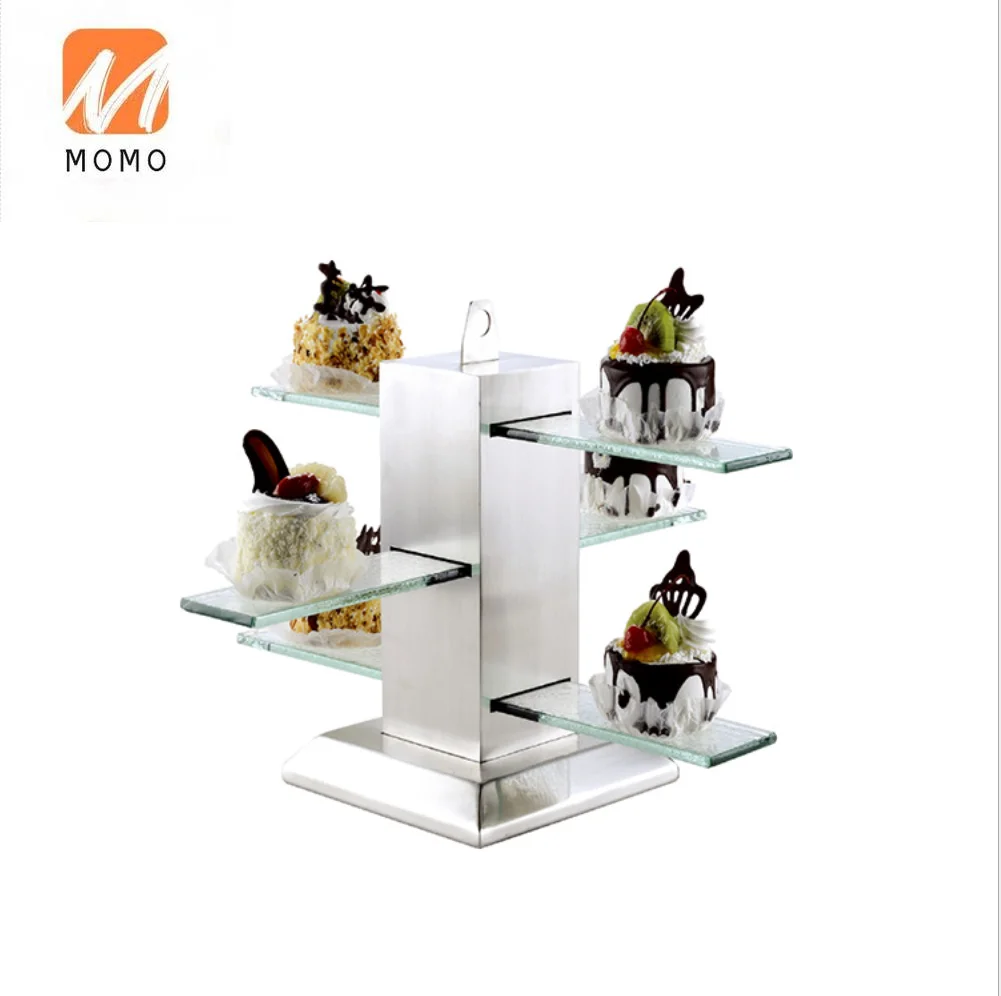 stainless steel Dried Fruit Candy Pot Cake Snack Rack Dessert buffet Display Stand