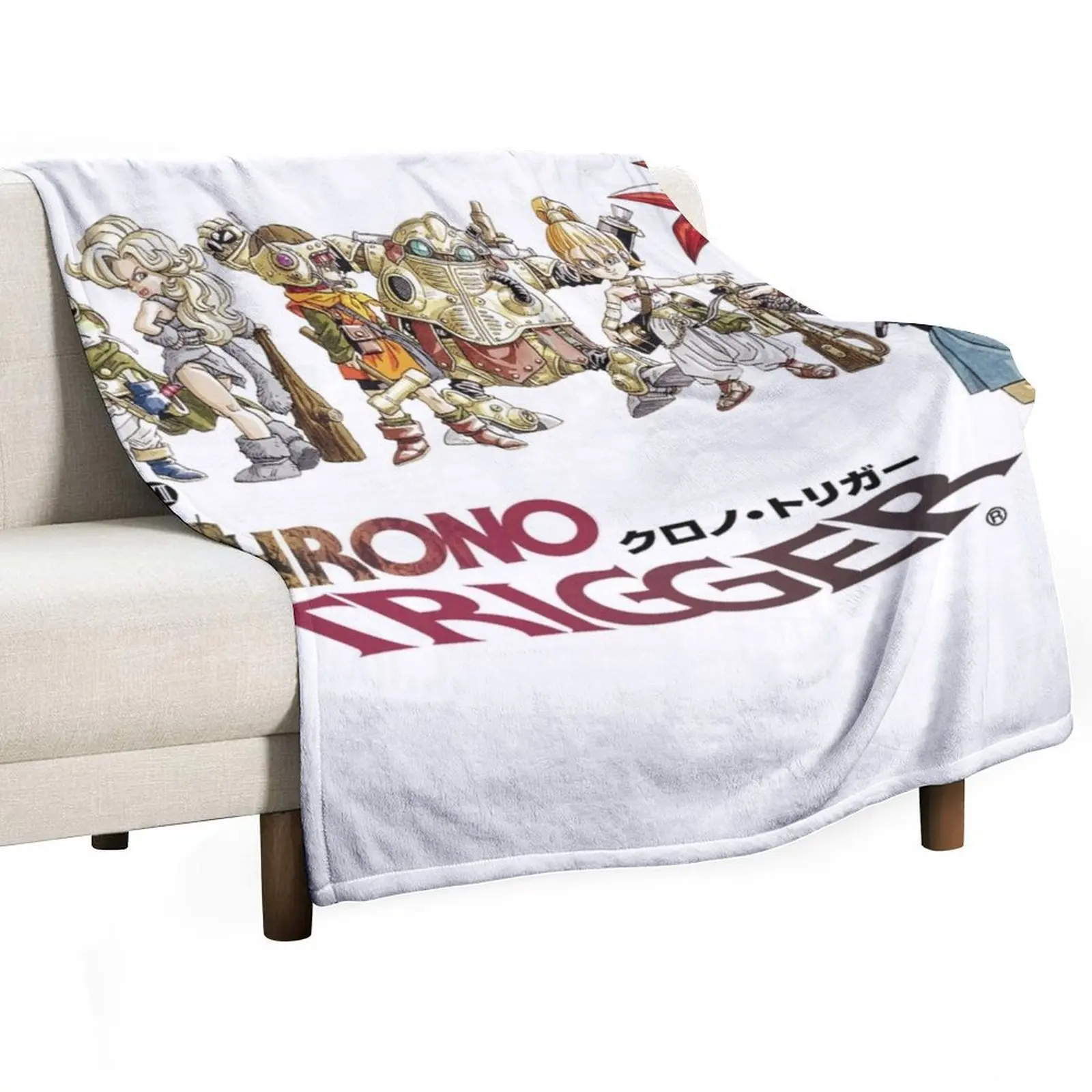 

Chrono Trigger Logo Throw Blanket Weighted halloween Hairy Warm Blankets