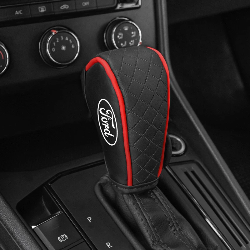 High-end Car Center Console Gear Shift Knob Cover Handle Case For Ford Taurus Focus Fiesta Shelby Edge Mondeo Explorer Escape