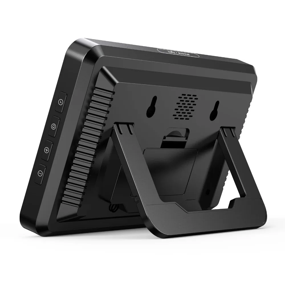 LED Display Digital Alarm Clock Calendar Week Day Temperature Humidity Wall Clock Desk Clock 4-Level Brightness
