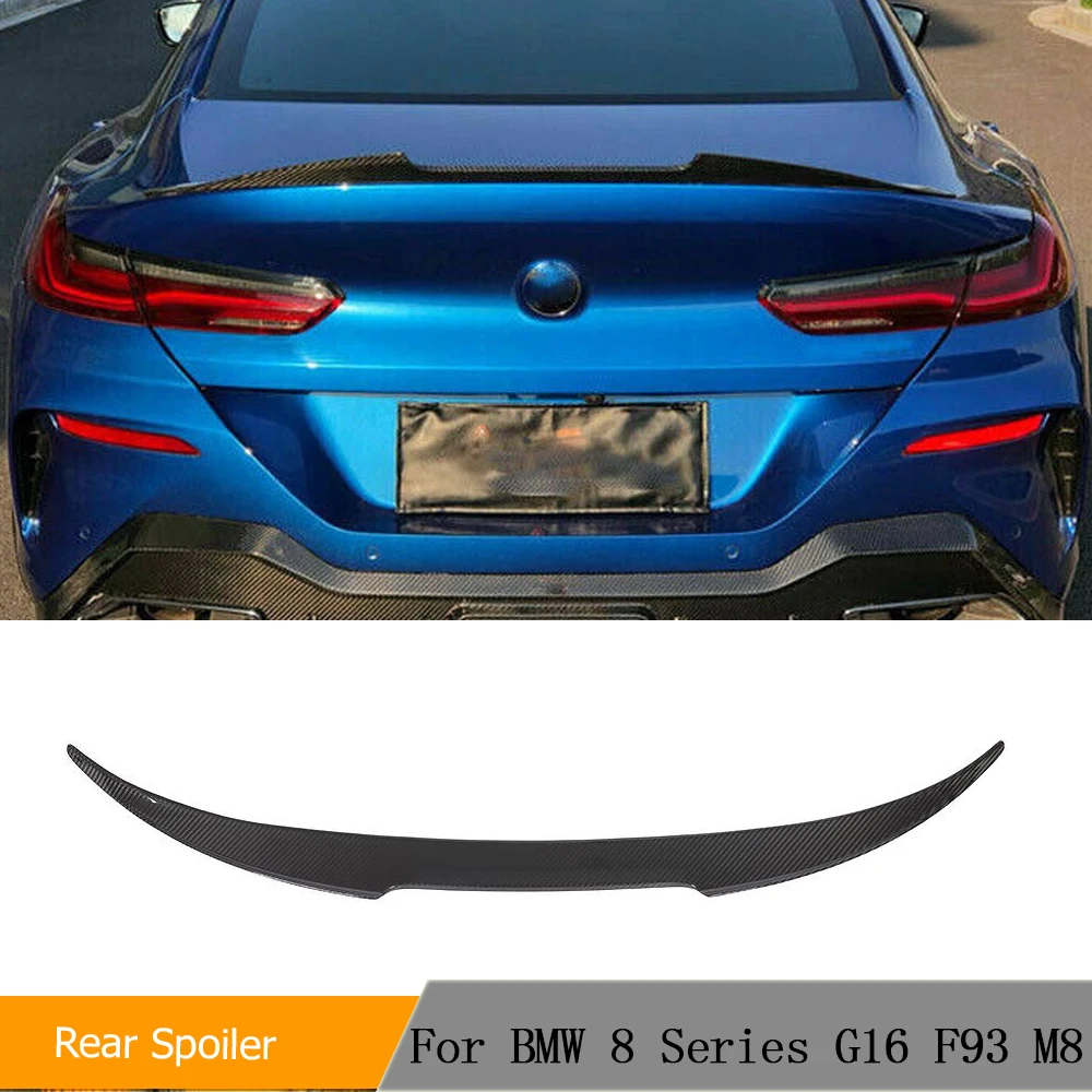 Prepreg Dry Carbon Rear Trunk Spoiler for BMW 8 Series G16 M Sport F93 M8 Gran Coupe 4Door 2018-2021 Rear Spoiler Wing Lip