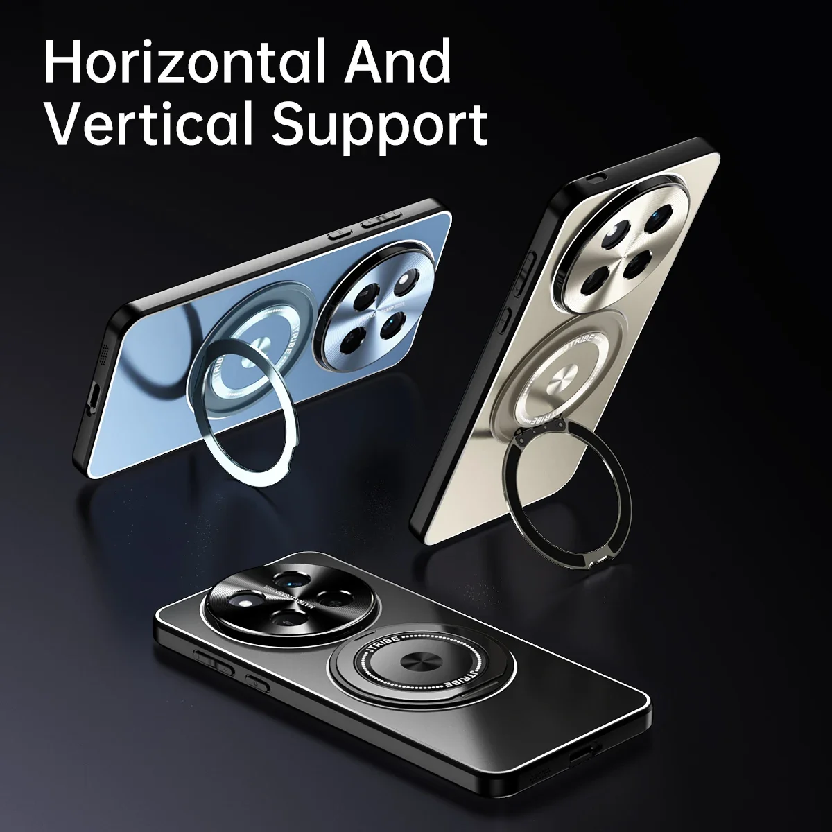 حافظة هاتف مغناطيسية لهاتف Honor 300 200 Pro Magic 7 Lite 6 Pro X9C الذكية الصلبة غير اللامعة مع حلقة غطاء خلفي واقي مغناطيسي