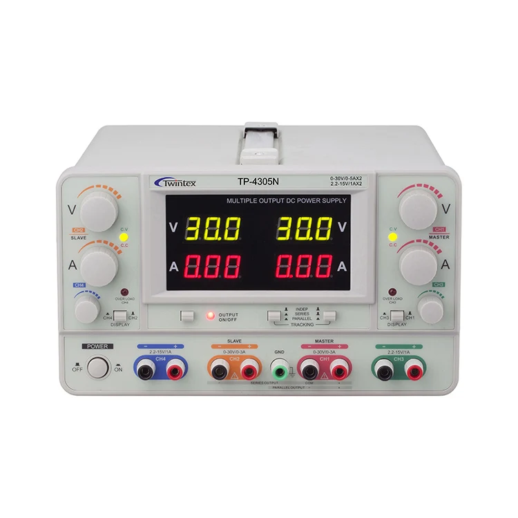 Twintex TP-4305N Quad Output 30V 5A 4-CH Bench type Linear DC Regulated Adjustable Power Supply