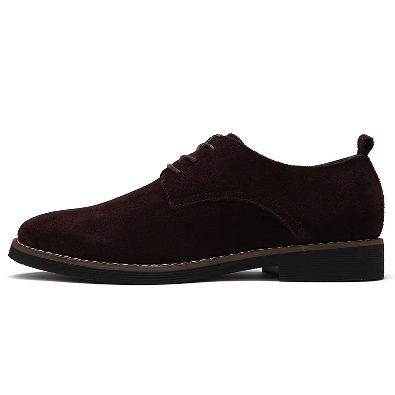 Sapato Oxford formal masculino, sapato de couro casual, camurça de couro, tamanho grande 38-48, primavera e outono