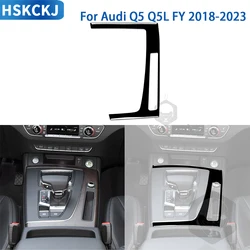 For Audi Q5 Q5L FY 2018-2023 Car Accessories Piano Black Interior Gear Shift Outer Frame Cover Trim Sticker Modification