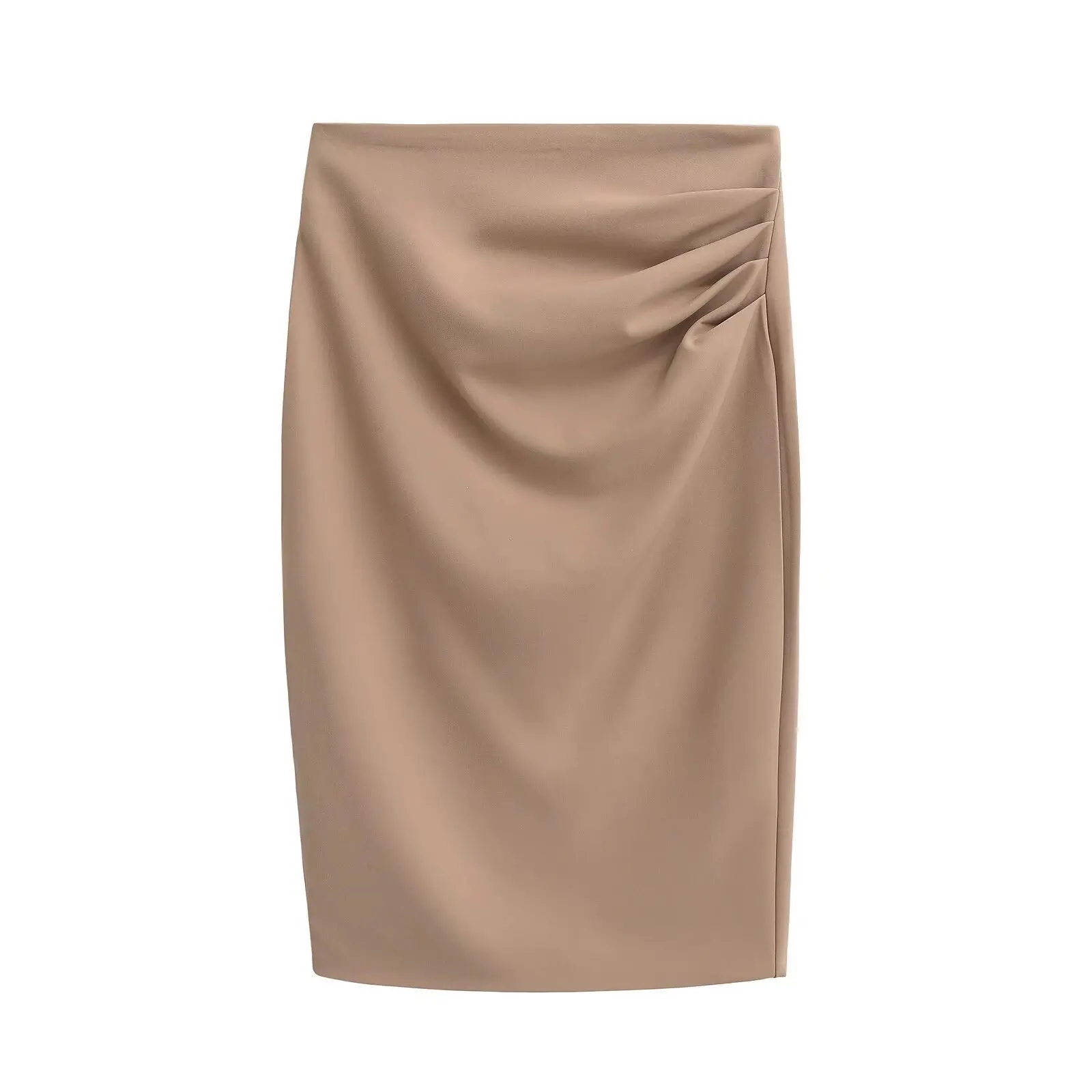 Jupe coréenne plissée Double couche Ba fendue f, taille haute, Design amincissant pour femmes, jupe portefeuille pour les déplacements