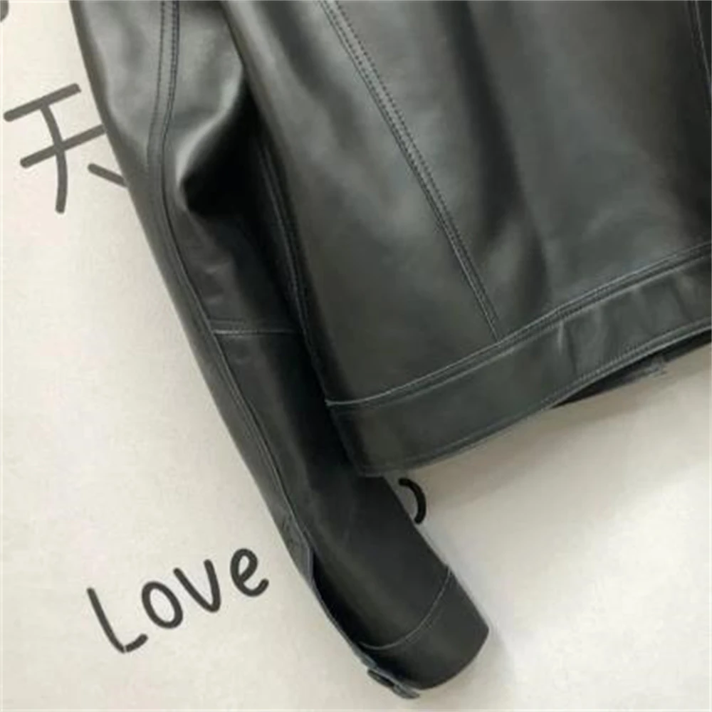 Leather Jacket Women's Clothing Autumn Spring 2024 PU New Coat Lapel Jacket Fashion Cardigan Outifits Long Sleeve Top Short Coat