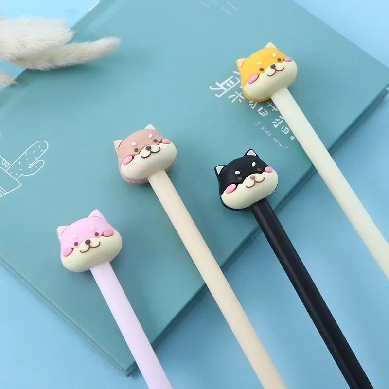 36PCS Cartoon Animal Party Signature Pen Stationery Shop Puppy Silicone Neutral Pen High Face Value Manufacturer