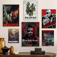 Metal Gear Solid Anime Posters Sticky Whitepaper Sticker DIY Room Bar Cafe Kawaii Room Decor