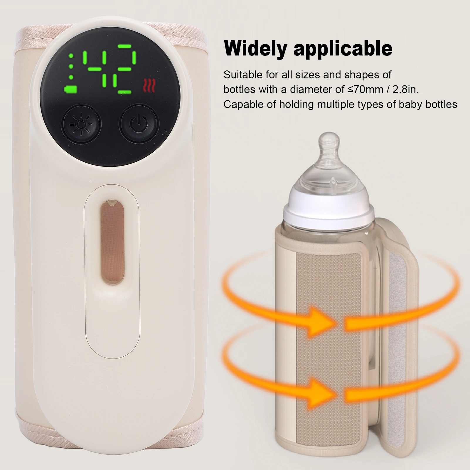 

Подогреватель для бутылочек с молоком, быстрый длительный нагрев, 8000 мАч, перезаряжаемый дисплей температуры, точный контроль температуры