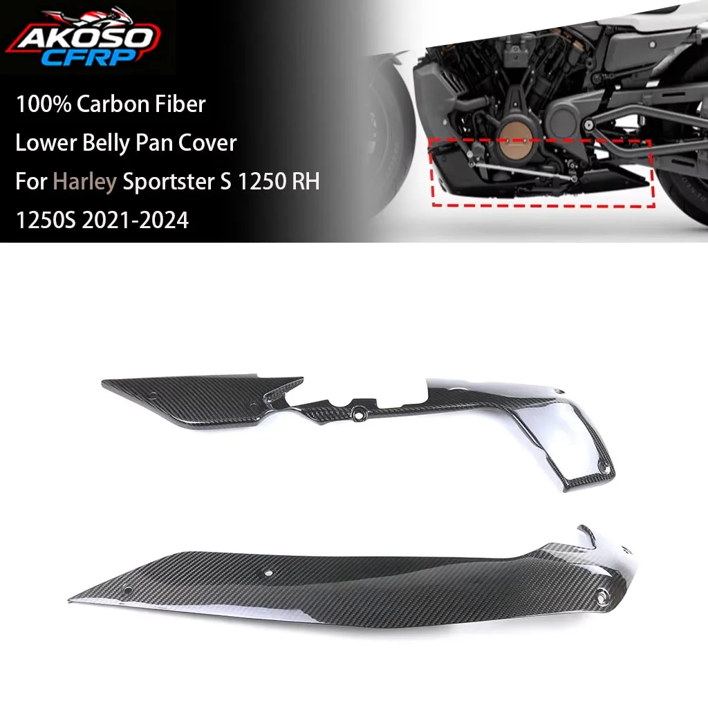 For Harley Sportster S 1250 RH 1250S 2021-2024 Carbon Fiber Lower Belly Pan Spoiler Cover Motorcycle Accessories Side Protector