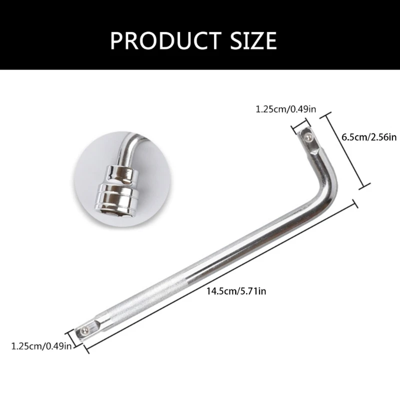 L Shaped Wrench with 1/2Inch for Screw Tightening Electronic Maintenance Dropship