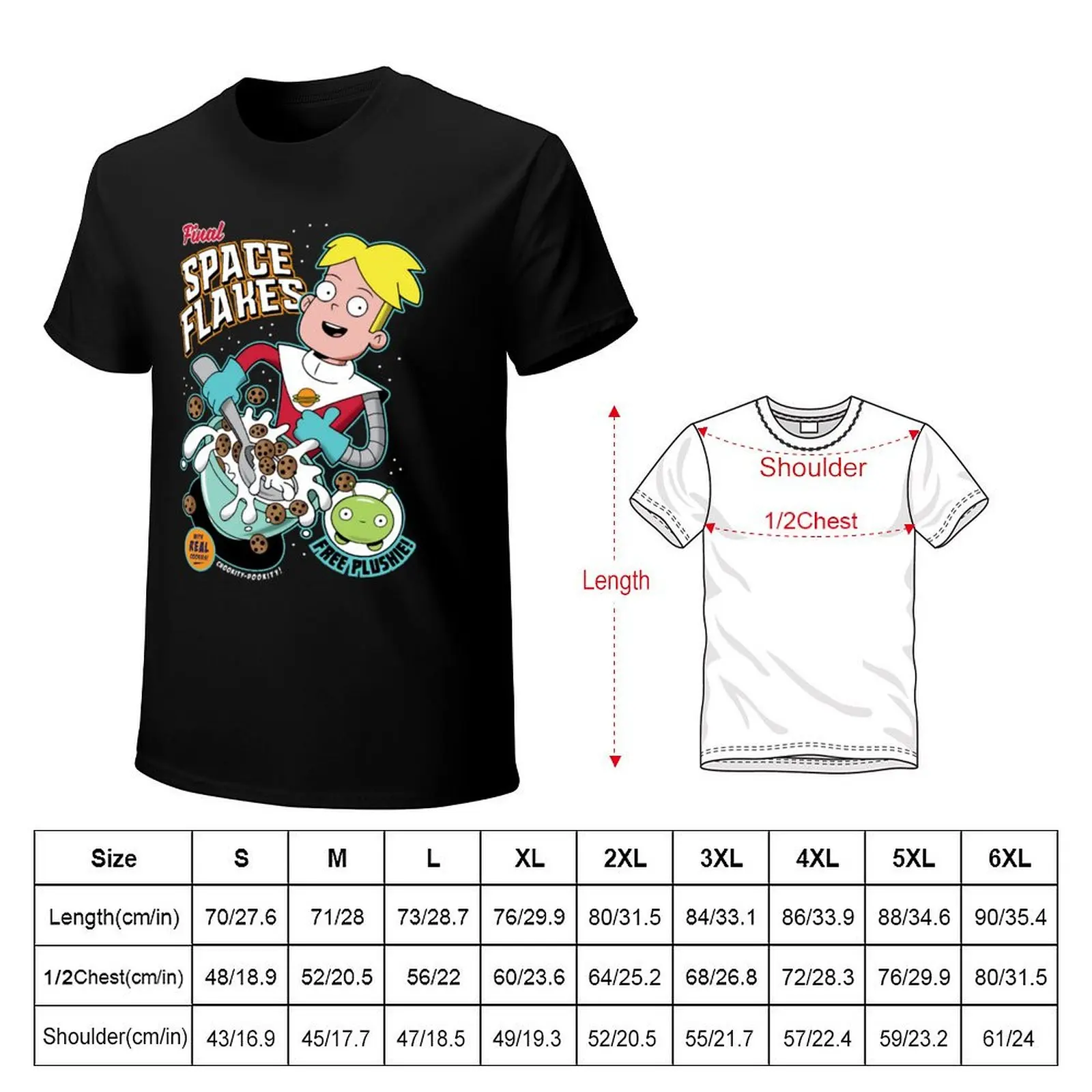 Final Tv Space Flakes T-Shirt Urban Style Casual Short Sleeve Top