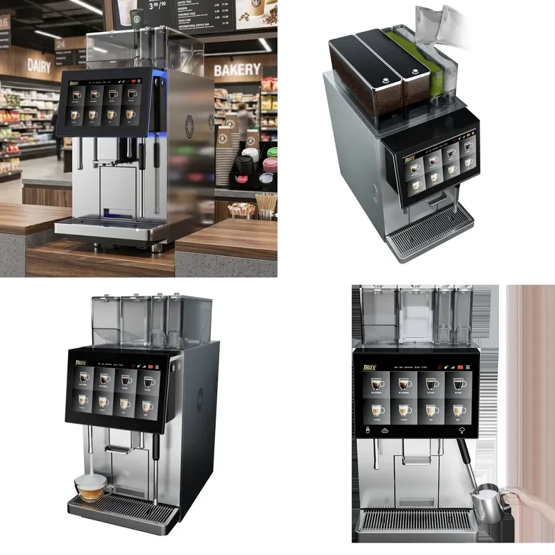 High End Automatic Coffee Machine Commercial Fully Auto Espresso Maker with Dense Milk Frother Suitable for Supermarket Use