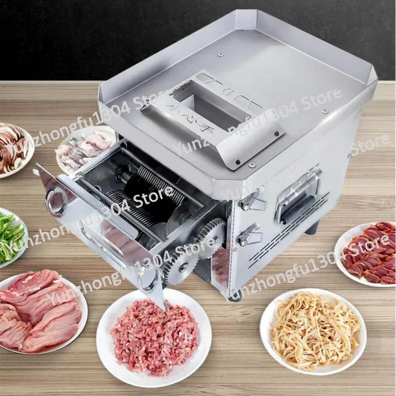 Drawer-type Meat Slicer 110V/220V 850W Stainless Steel Commercial Vegetable Meat Cutter