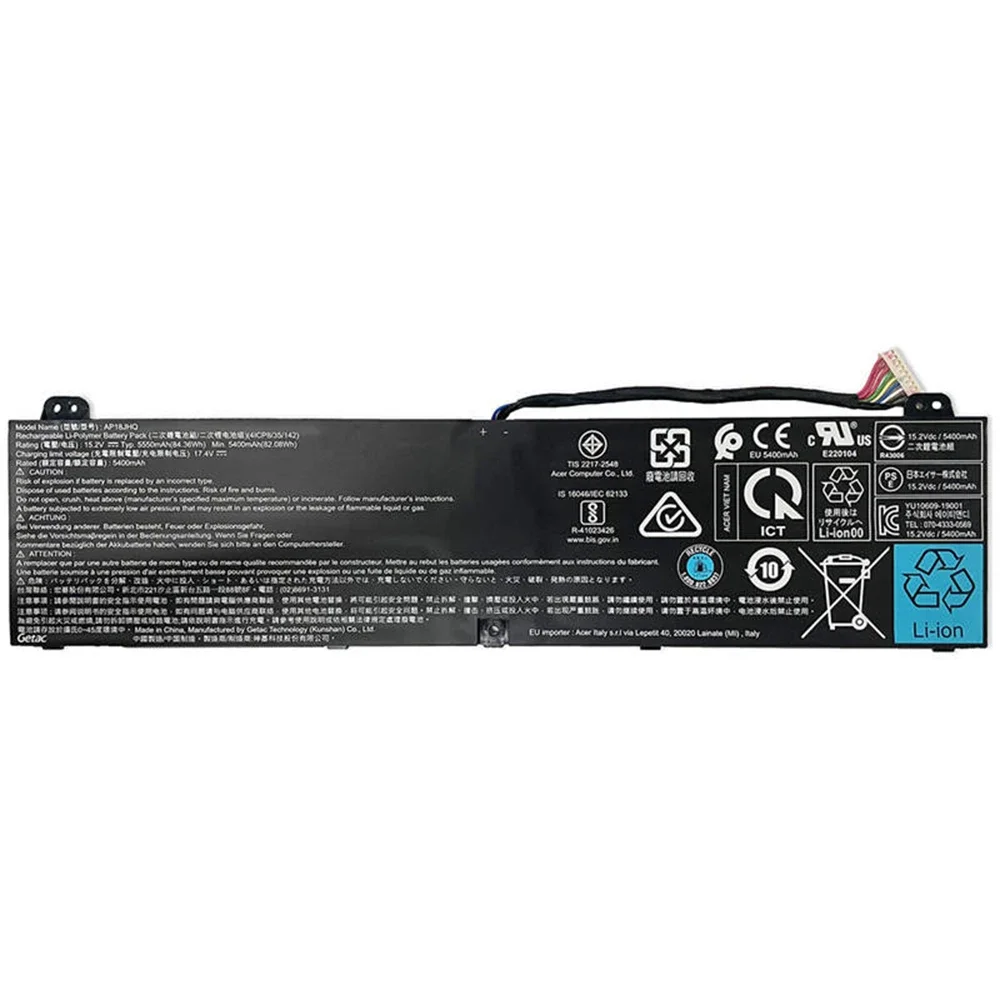 Imagem -05 - Bateria do Portátil para Acer Predator Triton 500 Novo 15.2v 15.2 wh 15.6 wh Pt51551-550j 745q 74d3 70pv 727u Ap18jhq