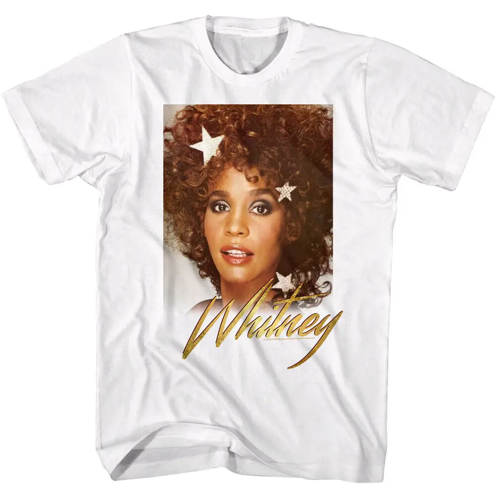 Whitney Houston Star Power Men'S T Shirt Legendary Hair Pop Music Video R B Soul