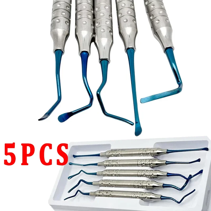 5Pcs/set Dental Implant Surgical Bone Vista Tunneling Procedure Titanium Implant Dental Instruments Dentist Cleaning Tools
