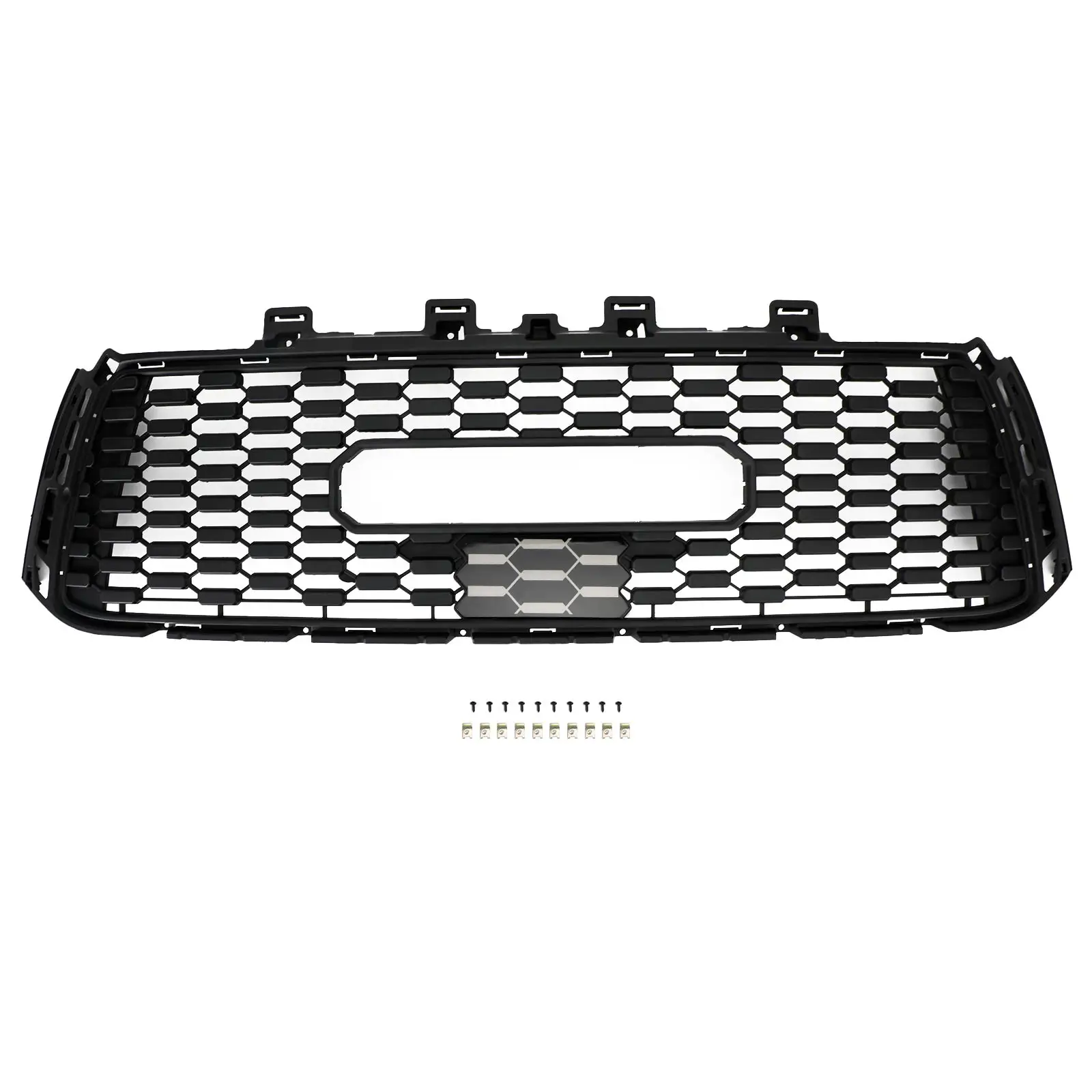 

Black Honeycomb Front Bumper Grill Grille For Toyota Tundra 2010 2011 2012 2013 TRD PRO with Logo /Sensor Cover