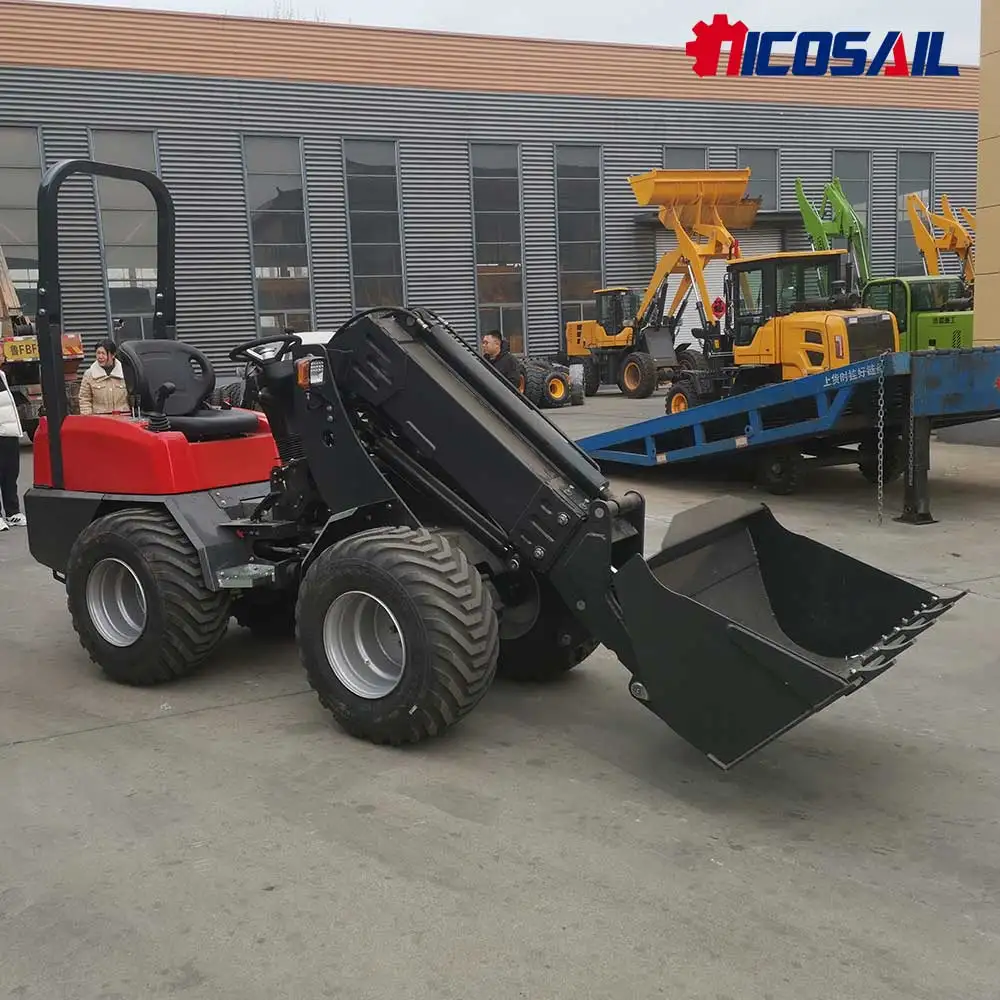 جرافة انزلاقية صغيرة رائجة البيع مع شحن مجاني - معتمدة من CE، تنطبق على البناء والمزرعة والبستان