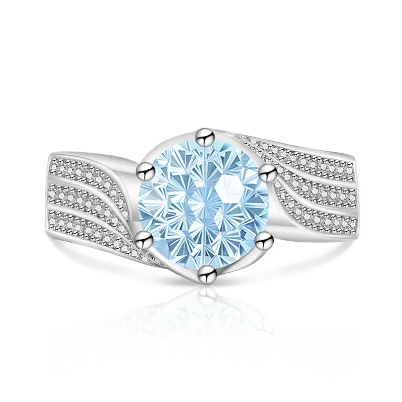 Im Jahr 2026 erscheint der klassische 925 Silber 'Drei Leben, Drei Lieben' Ring mit wunderschönem Schnitt. Der Bezaubernde Papara Diamant Damenstil – Detail 17