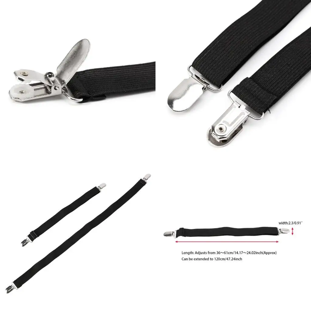 

2Pcs Sheet Grippers Straps Fasteners Hold Grips Elastic Clips Gripper Bedspread high quality