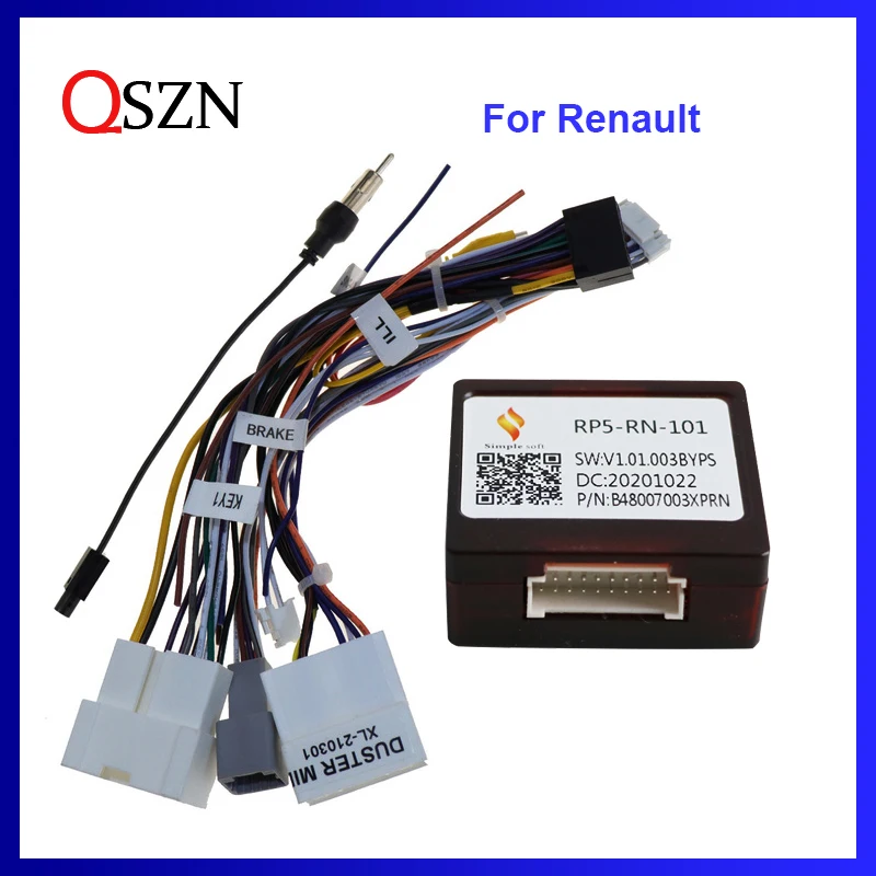 

16 Pin Canbus box Adaptor RP5-RN-101 For Renault Captuer Clio /Express 2021 With Wiring Harness Cable Android Car Radio