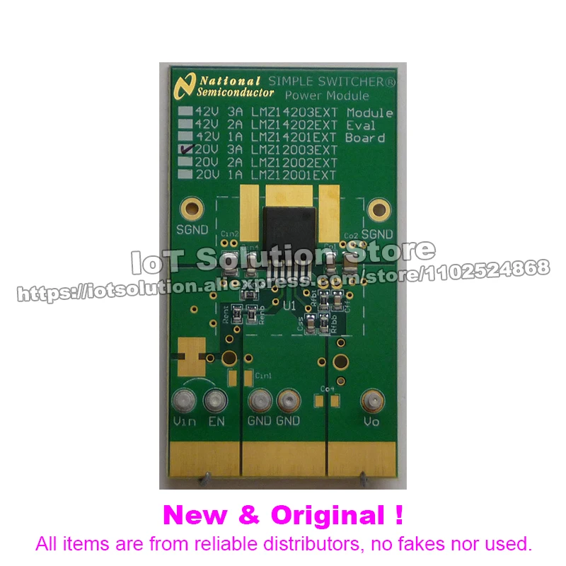 LMZ12003EXTEVAL/NOPB — Simple Power Module 20Vin, 3A Extended Temp Eval Board