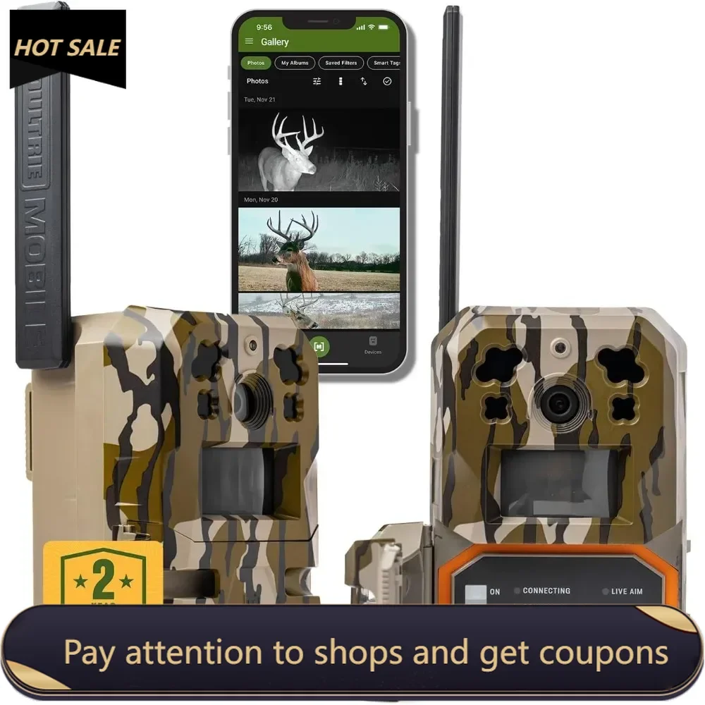 

Edge Pro Cellular Trail Camera - Auto Connect, Nationwide Coverage, False Trigger Elimination Tech,1080p Video with HD Audio