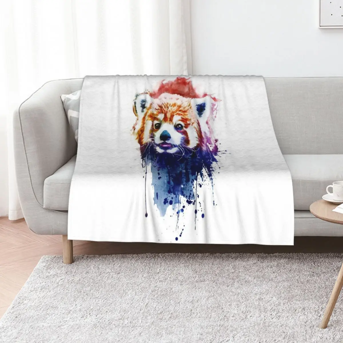 A Cute Red Panda Throw Blanket Luxury Thicken Luxury St Moving manga Decoratives for winter Blankets