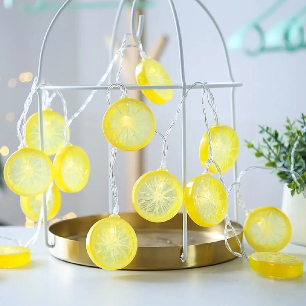 Decorazioni natalizie per la casa Led Lemon String Light 3M 20LEDs a batteria Ghirlanda interna Wedding Decor Night Light, Capodanno 2024 / Natale /