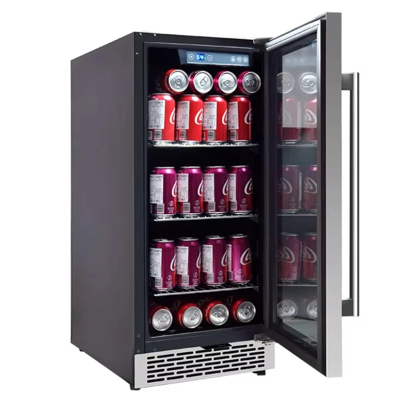 

Small Drink Bar Fridge Custom Refrigerators Glass Door Beverage Cooler Wine/Beer Storage Cabinet
