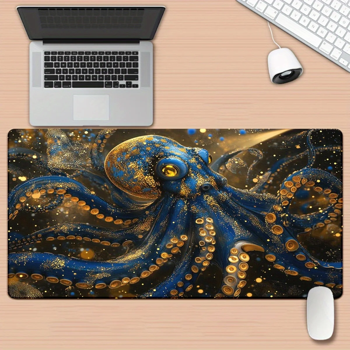 

Octopus illustration mousepad anti-slip rubber base XXL game and office decoration computer accessories high-definition printing