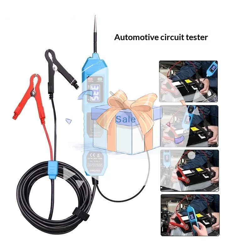 Car Digital Circuit Tester Probe Portable Design Voltage Test Pen Short Open Circuit Detector for On Road Emergency Repair