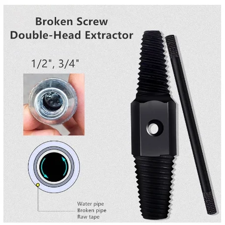 2-In-1 Faucet Broken Wire Extractor Waste Water Pipe Broken Wire Removal Tap Practical Tools For Plumbers Electricians To Repair