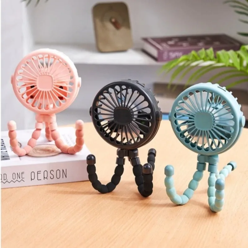 

2pc Mini Fan for Baby Stroller Rechargeable USB HandHeld Fans for Crib Stroller Accessories Folding Outdoor Fan Clip On for Baby