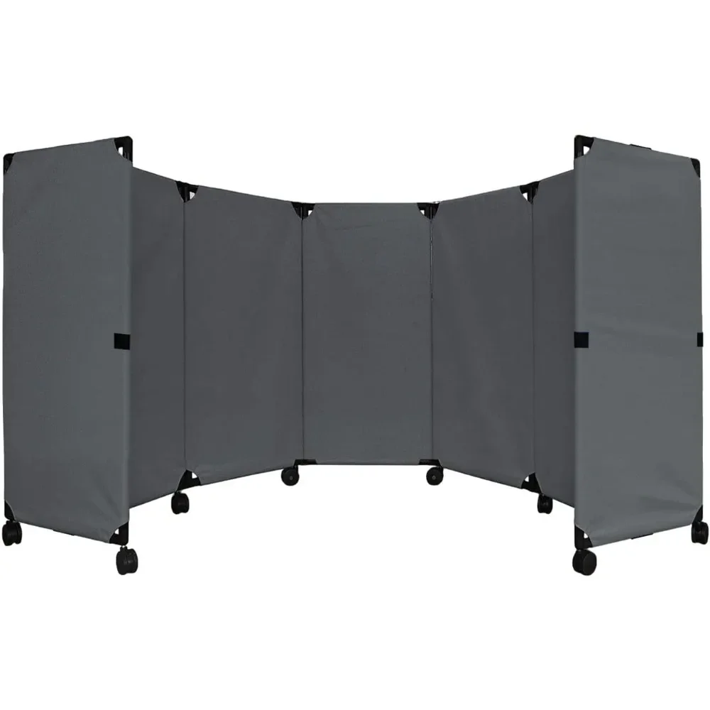 

MP10S Portable Folding Wall Partition | Economical 5 Panel Design | Portable Room Divider On Wheels | Adjustable, Freestanding