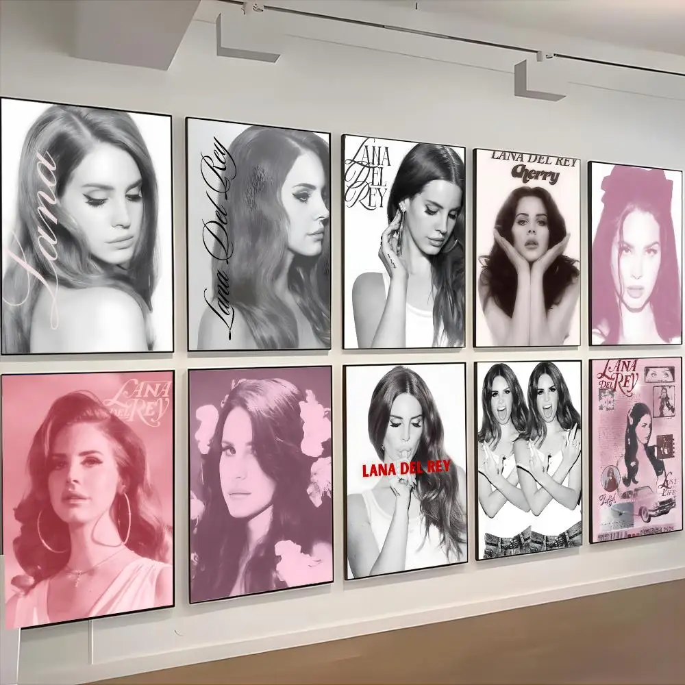 singer alternative pop L-Lana Del Rey Poster Classic Wall Art Home Decor Peel and Stick Unframed
