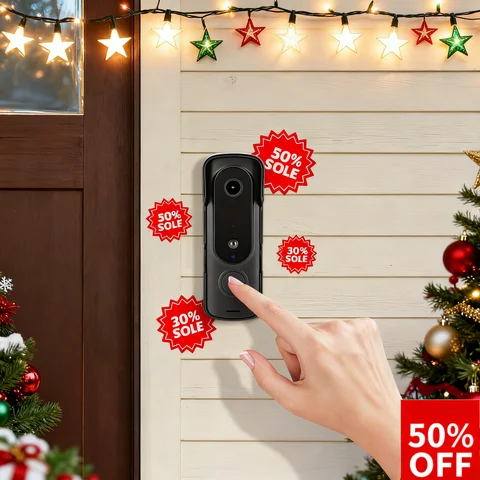 Timbre de puerta con cámara de vídeo inteligente H6WiFi, cámara IP65, Audio bidireccional, intercomunicador inalámbrico para el hogar, 1080P